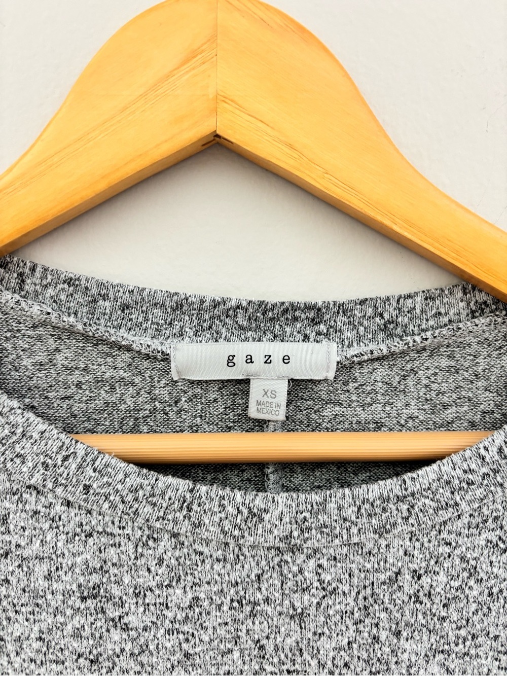 Gaze Marled Knit Long Sleeve Top Women's XS Gray Lightweight Sweater - Picture 2 of 4